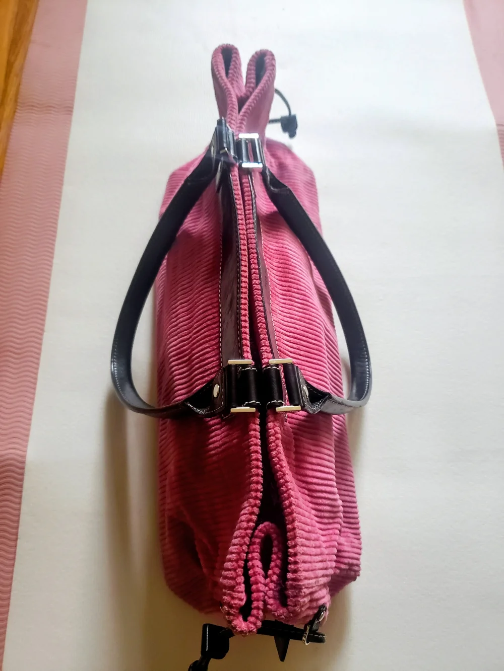 Kate Spade New York Vintage Corduroy East-West Shoulder Bag / Long Tote Pink